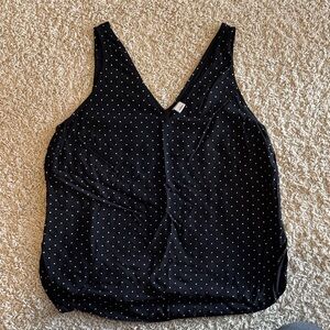 Old Navy Black and White Polka Dot Tank Top